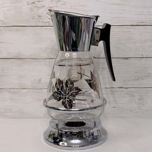 Vintage Colony Silver Leaf Carafe & Warmer